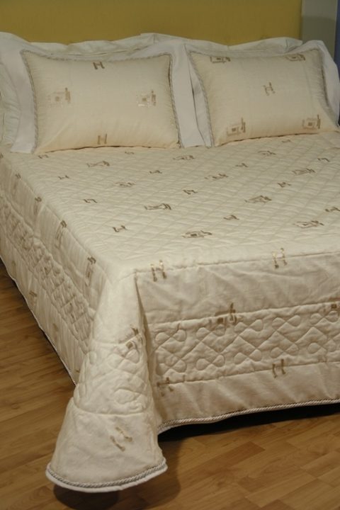 Νυφικό Κουβερλί υπέρδιπλο GOLD SQUARE