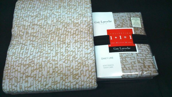 Guy Laroche 1+1=1 Κουβερλί μονό MIRROR MOCCA ΔΩΡΟ Σετ Σεντόνια