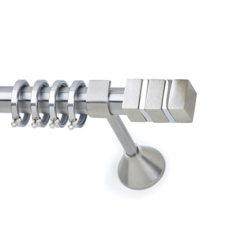 Inox Κουρτινόξυλα με Κρίκους