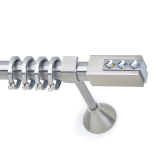 Μοντέρνα Κουρτινόξυλα Inox με Swarovski