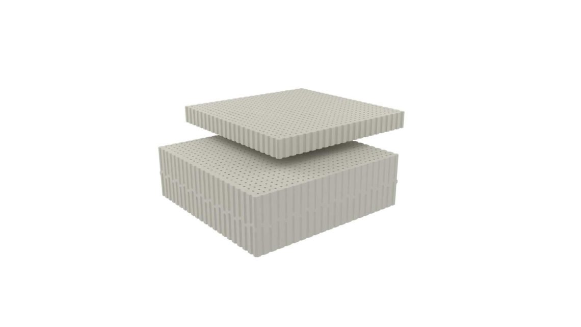 Dunlopillo Στρώμα Belvista, ανατομικό στρώμα ύπνου, ύψους 21cm, μέτριο, από 100% φυσικό Τalalay Latex