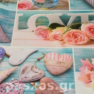 Λονέτα (ύφασμα με τυπωμένο σχέδιο, δείγμα, λεπτομέρεια)