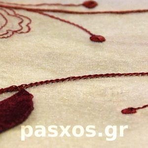 Οργάντζα (ύφασμα, οργαντίνα, με κέντημα, λεπτομέρεια ύφανσης)