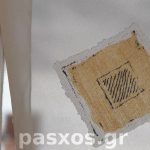 Οργάντζα ντεβορέ, δείγμα υφάσματος με σχέδιο (λεπτομέρεια)