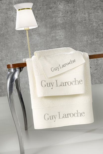 Εκρού βαμβακερές πετσέτες Guy Laroche Futura Ivory