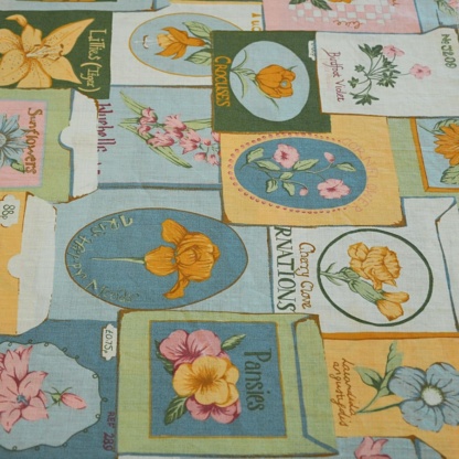 Μοντέρνο Patchwork Τζην Ύφασμα με Λουλούδια