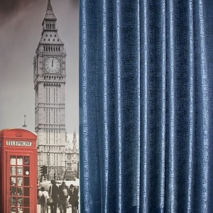 Κουρτίνα Ζακάρ Azurra Μπλε Μονόχρωμη Κουρτίνα Azurra - Pasxos