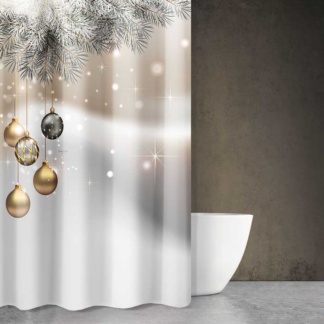 Χριστουγεννιάτικη Κουρτίνα Μπάνιου Saint Clair Christmas Des 408