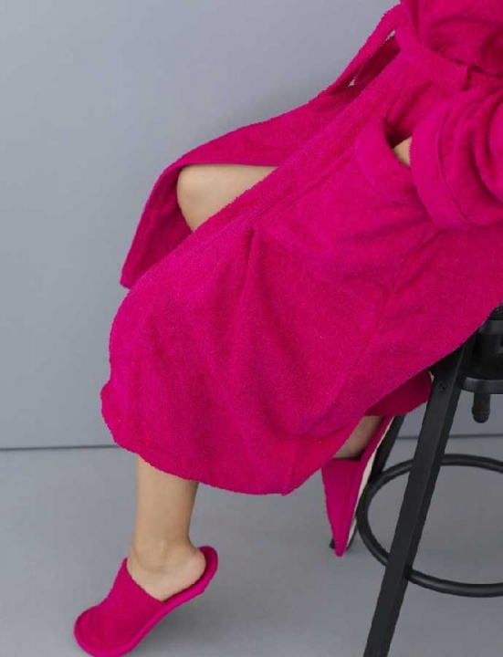 Φούξια Σετ Μπουρνούζι Με Παντόφλες - Palamaiki Pearl Fucshia