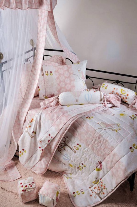 Πάπλωμα Κούνιας Ροζ - Λευκό Downtown 120, 100% Από Βαμβάκι Σατέν Πενιέ 220 Κλωστές, Ελληνικής Κατασκευής, Με Παιδικά Σχέδια