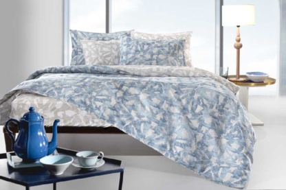 Guy Laroche Εμπριμέ Σεντόνια King Size Μπλε, 100% Βαμβακερά, Σετ 4 Τμχ - Graffity Sky