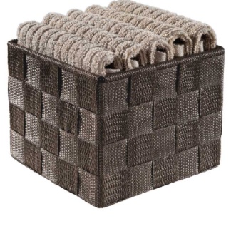 Guy Laroche Πετσέτες Χεριών Μπεζ, Σετ 5 Τμχ Σε Ψάθινο Καλάθι, 100% Βαμβακερές - Be My Guest Lino