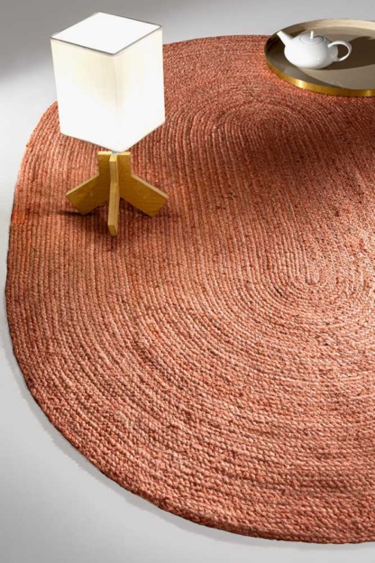 Guy Laroche Καλοκαιρινό Χαλί Γιούτα, Οβάλ Πορτοκαλί - Native Coral