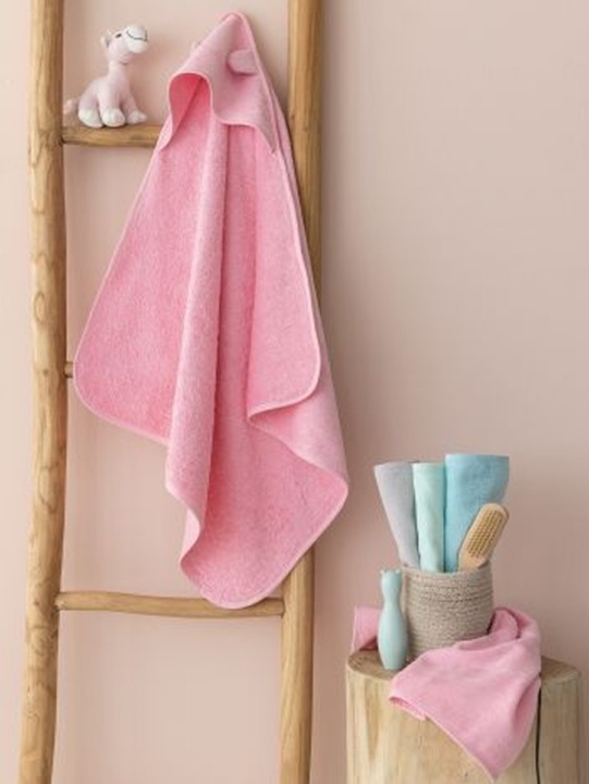 Σετ 2 Μπουρνοζοπετσέτες ροζ 70X75.