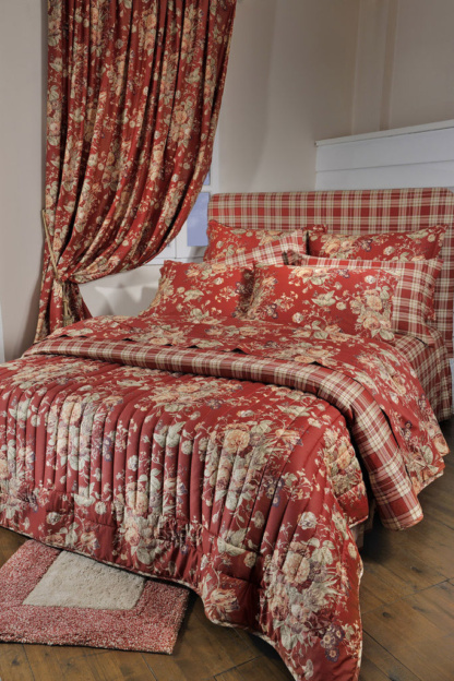 Παπλωματοθήκη Μονή 695 Floral Red - DownTown