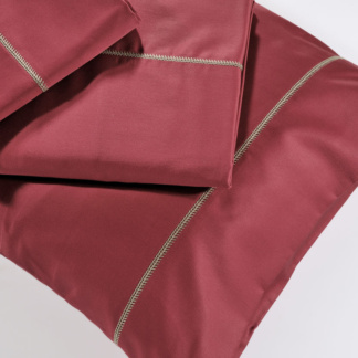 Ζεύγος Μαξιλαροθήκες Oxford 250/9 Red - DownTown