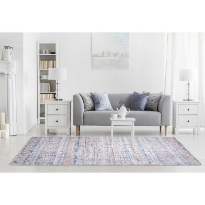 Colore Colori Vesna 8495/110 Ένα φανταστικό χαλί shaggy, με ήπια διαμορφωμένα boho σχέδια, σε συνδυασμό με απαλά χρώματα παστέλ και γήινα.