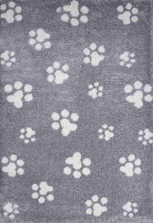 Colore Colori Παιδικό Χαλί Shaggy Εξαιρετικής Ποιότητας Και Υψηλης Αισθητικής. Γκρι - Λευκό Με Σχέδιο Πατούσες, Αντιαλλεργικό, Αντιβακτηριδιακό, Πιστοποιημένο Για Τη Μη Χρήση Επιβλαβών Ουσιών Και Την Ασφάλεια Προς Την Υγεία - Cocoon 8392/095
