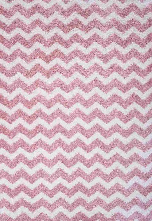 Colore Colori Παιδικό Χαλί Shaggy, Ροζ Με Ρίγες Ζικ Ζακ,. Εξαιρετικής Ποιότητας, Με Πλούσιο Και Πυκνό Πέλος Από Πολύ Απαλά Νήματα Που Επαναφέρονται Στην Αρχική Τους Θέση. Πιστοποιημένο Για Την Ασφάλειά Του Προς Την Υγεία - Cocoon 8396/055