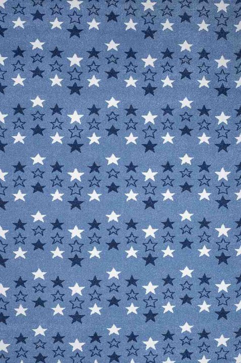 Colore Colori Παιδικό Χαλί Μπλε Με Μικρά Αστεράκια, Εξαιρετικής Ποιότητας, Αντιαλλεργικό, Αντιβακτηριδιακό, Με Αντίσταση Κατά Της Σκόνης Και Των Λεκέδων, Πιστοποιημένο Για Τη Μη Χρήση Επιβλαβών Ουσιών Και Την Ασφάλειά Του Προς Την Υγεία - Diamond Kids 8469/330