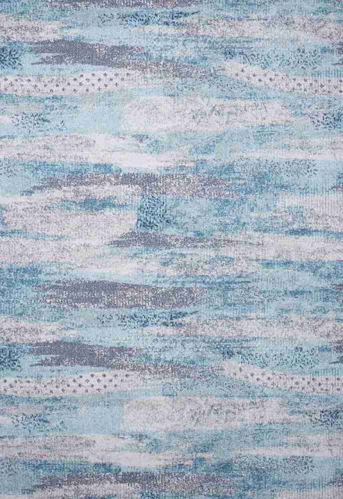 Colore Colori Μοντέρνο Χαλί Με Κυμματισμούς Σε Γκρι Και Γαλάζιους Χρωματισμούς. Εξαιρετικής Ποιότητας, Αντιαλλεργικό Και Αντιβακτηριδιακό, Με Αντίσταση Κατά Της Σκόνης Και Των Λεκέδων, Πιστοποιημένο Για Τη Μη Χρήση Επιβλαβών Ουσιών Και Την Ασφάλειά Του Προς Την Υγεία - Monza 8464/131