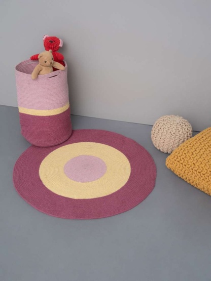 Χαλακι Στρογγυλο Home Décor Δ. 140Cm TRICOLORE - PINK - Image 2