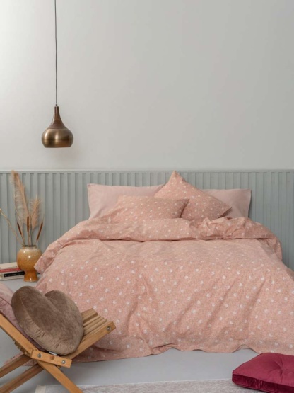 Σετ Παπλωματοθηκη Υπερδιπλη Luminous 230X250 FLECK - TAN