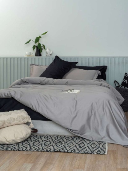 Σεντονι Υπερδιπλο 240X270 LUXE SATEEN - BLACK