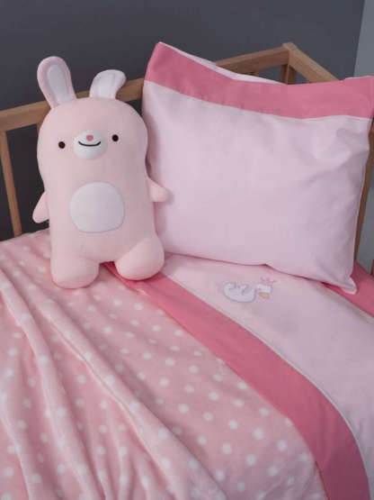 Σετ Σεντονια Κουνιας Baby Joia 130X180 BJ525 - PINK - Image 2