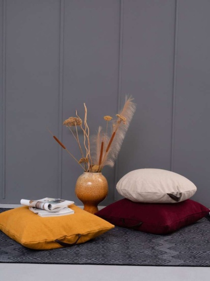 Μαξιλαρα Δαπεδου Με Λαβη Home Décor 60X60 BRAGI - BORDEAUX - Image 3