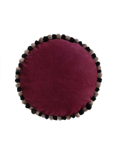 Μαξιλαρα Δαπεδου Με Φουντες Home Décor Δ.60Cm SPREE - BORDEAUX
