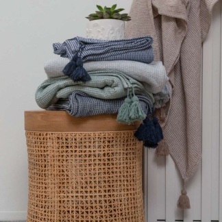 Κουβέρτα Βαμβακερή Υπέρδιπλη 240x260 KIRA - MIDNIGHT