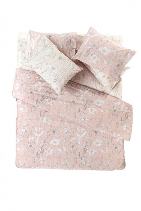 Guy Laroche - Σεντόνια Jade Old Pink. Σετ τριών τεμαχίων, κατασκευασμένο από 100% βαμβακερό Περκάλι 160 κλωστών. Με μοντέρνο, floral σχεδιασμό, σε ροζ και γκρι χρωματισμούς.