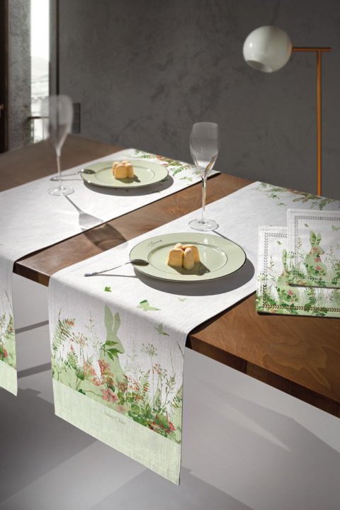 Πασχαλινό Runner - Τραβέρσα Με Εορταστικό Print Σε Πράσινους Χρωματισμούς - Saint Clair Runner 12 Easter