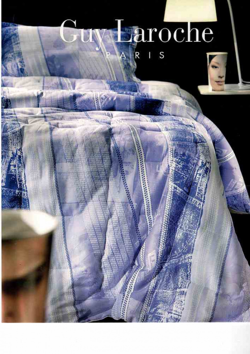 Guy Laroche - Σεντόνια Blue Jean. Σετ τριών τεμαχίων, κατασκευασμένο από 100% βαμβάκι σατέν. Με μοντέρνο, ριγέ σχεδιασμό, σε μπλε και μπεζ διχρωμία.