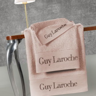 Guy Laroche Πετσέτες Μπάνιου Ροζ, Σετ Τριών Τεμαχίων, Εξαιρετικής Ποιότητας, Κατασκευασμένο Από 100% Βαμβάκι - Futura Old Pink