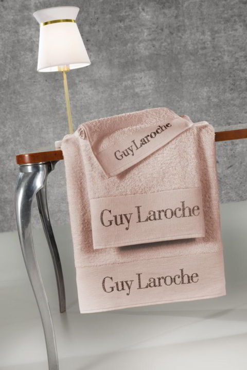 Guy Laroche Πετσέτες Μπάνιου Ροζ, Σετ Τριών Τεμαχίων, Εξαιρετικής Ποιότητας, Κατασκευασμένο Από 100% Βαμβάκι - Futura Old Pink