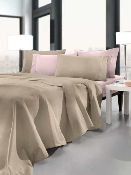 Guy Laroche Παπλωματοθήκη Μονόχρωμη Μπεζ, 100% Βαμβακερή - Reserve Puro