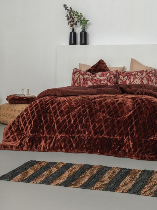 Κουβερτοπαπλωμα King Size 240X260 NADINE/2 - BORDEAUX
