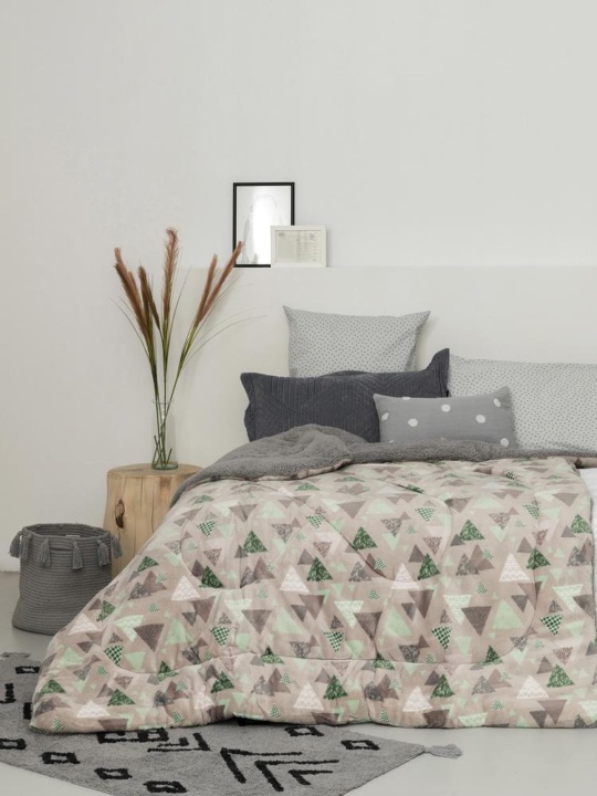 Κουβερτοπαπλωμα Υπέρδιπλο 220X240 BLAKE - GREY