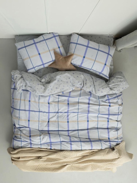Σεντόνια King Size Fashion Life FL 6166 - Palamaiki. Σετ τεσσάρων τεμαχίων, κατασκευασμένο από 100% βαμβάκι 144 κλωστών, ιδανικό για καθημερινή χρήση. Με μοντέρνο καρό σχεδιασμό, σε γκρι - σιέλ χρωματισμό.