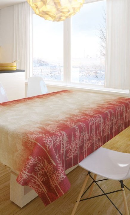 Χριστουγεννιάτικο Τραπεζομάντηλο Saint Clair Christmas 2027 Μπορντώ - Μπεζ