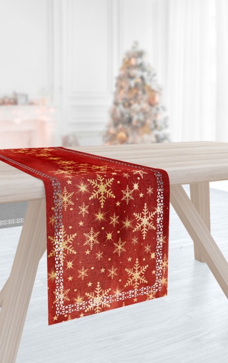 Saint Clair Paris - Runner 2037 Christmas. Εορταστική τραβέρσα με εντυπωσιακό, Χριστουγεννιάτικο laser cut print. Είναι κατασκευασμένη από 100% polyester, σε διαστάσεις 40 x 160 εκατοστά