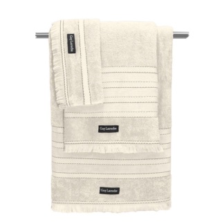 Guy Laroche Πετσέτες Μπάνιου, Σετ Τριών Τεμαχίων, Κατασκευασμένο Από 100% Βαμβάκι - Sarlin Cream
