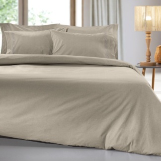 Σεντόνι Easy Iron" με λάστιχο Color Plus Taupe 140x200 - Guy Laroche"