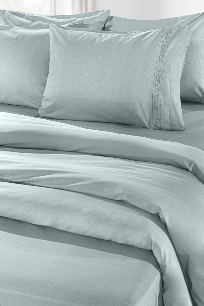 Σεντόνι Easy Iron" με λάστιχο Color Plus Mint 140x200 - Guy Laroche" - Image 2