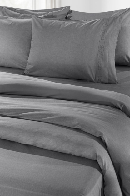 Σεντόνι Easy Iron" με λάστιχο Color Plus Anthracite 140x200 - Guy Laroche" - Image 2