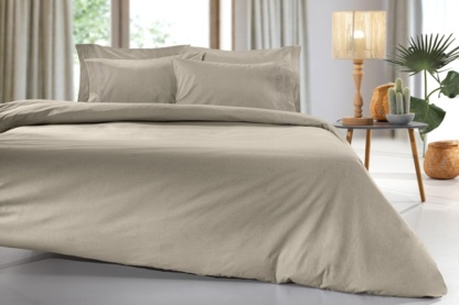 Guy Laroche Σεντόνι King Size Μονόχρωμο, Σε Μπεζ Απόχρωση, 100% Βαμβακερό Περκάλι, Easy Iron - Color Plus Taupe