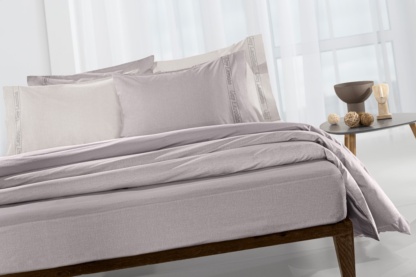 Guy Laroche Σεντόνι King Size Μονόχρωμο Λιλά, Από 100% Βαμβακερό Περκάλι, Easy Iron - Color Plus Melanze