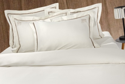 Σετ Παπλωματοθήκη Blend 3τμχ. Taupe - Ivory 240x250 - Image 2